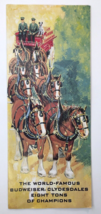 Budweiser Clydesdale Horses St. Louis MO Vintage 1970s Brochure Info His... - £10.78 GBP