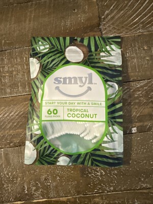 Smyl Tropical Coconut 60 Dental Floss Picks - $29.58