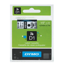 Dymo D1 Tape Label 12mmx7m - Black on Clear - £38.96 GBP