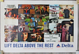 1971 Delta Airlines Employee Lift Delta Above the Rest Motivational Poster - £63.04 GBP