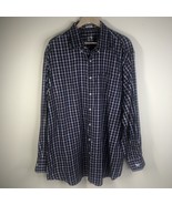 Peter Millar Men’s 2XL /XXL Brown Plaid Button Up Long Sleeve Shirt 100%... - $43.44 CAD