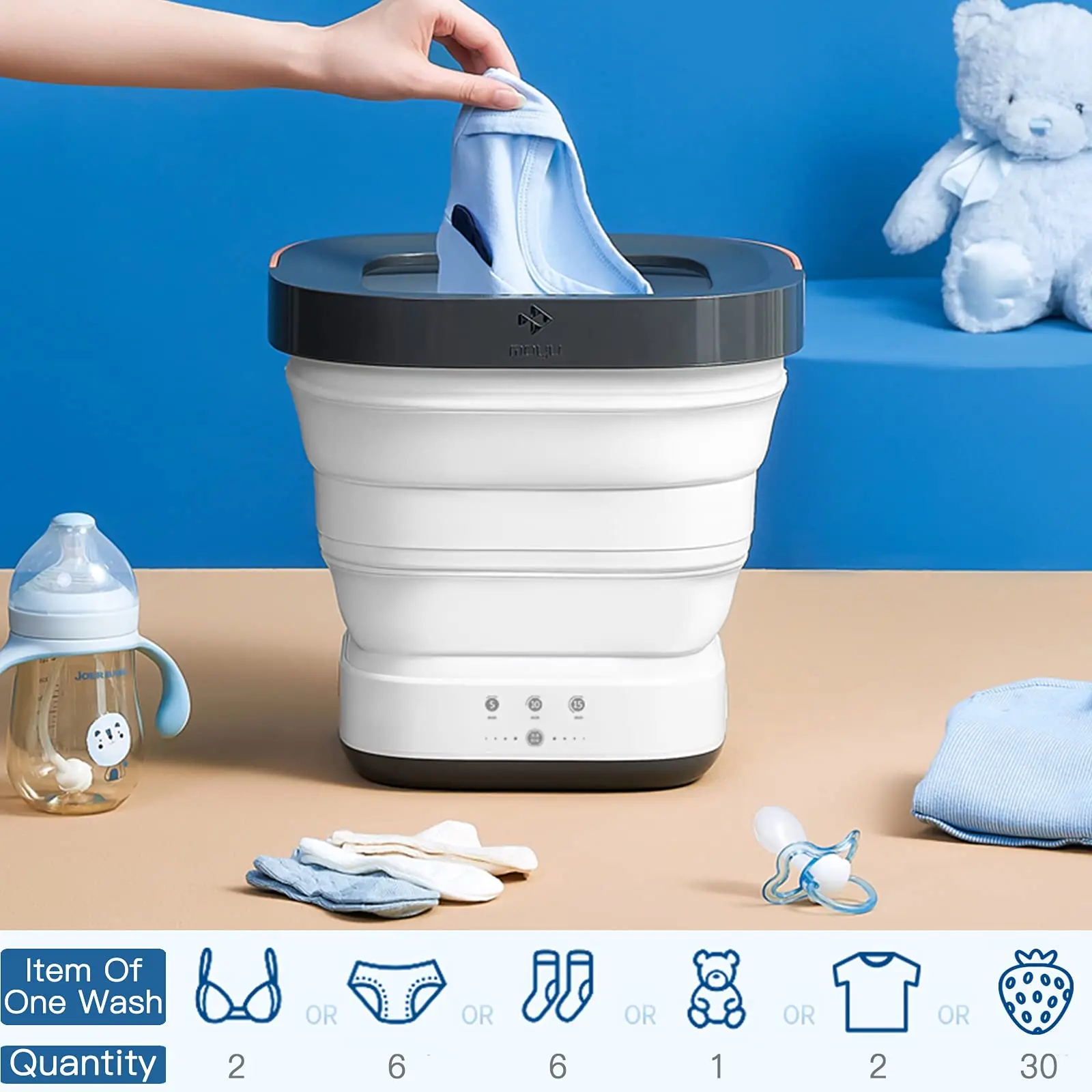 Portable Washing Machine Clothes Washer and Spin Dryer for Travel Washer UV - $291.34