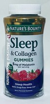Nature&#39;s Bounty Sleep &amp; Collagen Gummies 5 mg Melatonin 140 ea 8/2024 FRESH!! - £14.88 GBP