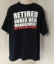 Retired Graphics Tee T-Shirt Mens 2XL XXL Black Funny Gift - £10.27 GBP