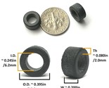 2 TALL WIDE TYCO HO Slot Car Rubber Front Tires Unused HP 440 440-X2 Rare Unused