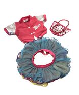 Build A Bear BAB Pink Coat Jacket,  Tutu Sparkle Skirt, Pink Glitter Bag... - €10,28 EUR