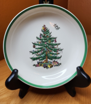 Spode Christmas Tree Bowl Dish 6.5&quot; Green Trim Made in England S3324 Vin... - $41.32 CAD