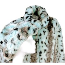 Polar Magic Womans Winter Jacket Hat Size S Blue Faux Fur Blue Black Vintage 70s - $292.99