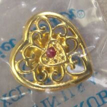 Harriet Carter Women’s Vintage Goldtone w/Genuine Ruby Heart Lapel Pin P... - $9.79