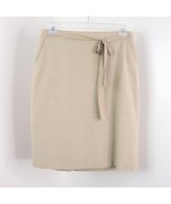 BCBG Max Azria Women&#39;s 2 Beige Tie-Waist Straight Lined Pencil Skirt - £12.67 GBP