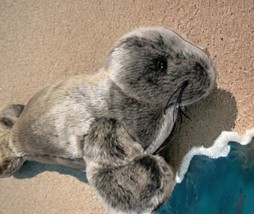 Unipak Baby Gray Seal Plush Soft Stuffed Animal Ocean Sea Toy 13” - £13.45 GBP