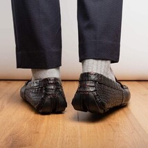 Parma Genuine Caiman Belly Slipon Loafer Blackcherry image 12
