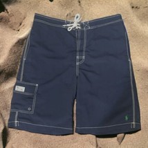 Polo Ralph Lauren Mens Swimsuit Board Shorts M Swim Trunks Navy Cargo Pockets - £19.21 GBP