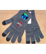 OHIO STATE BUCKEYES GRAY Smart Touch Knitted Gloves MEDIUM OSU - $22.14 CAD