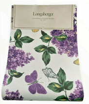 Longaberger Hydrangea Floral Table Runner 12&quot;x70&quot; Textilene Indoor Outdoor  - $38.10