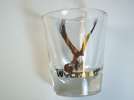 Wyoming Eagle gold on clear shot glass - $7.13