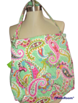 Vera Bradley Tutti Frutti sweet treat tote purse handbag new green paisl... - $31.18