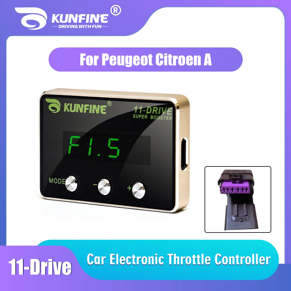 Car Electronic Throttle Controller Racing Accelerator Potent Booster For Peugeot - £45.07 GBP