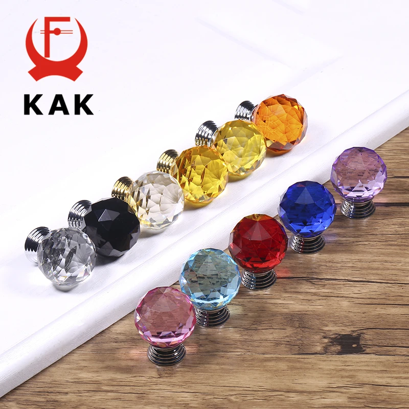 House Home KAK Fashion Crystal Cabinet Knobs and Handles Colorful Crystal Dresse - £20.04 GBP