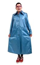 VTG 70s Fleet Street Trench Coat Plaid Lined Rain Jacket Polished Cotton... - $1,265.26 MXN