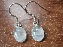 Blue Moonstone Oval 925 Sterling Silver Dangle Earrings Corona Sun Jewelry p303e - £7.89 GBP