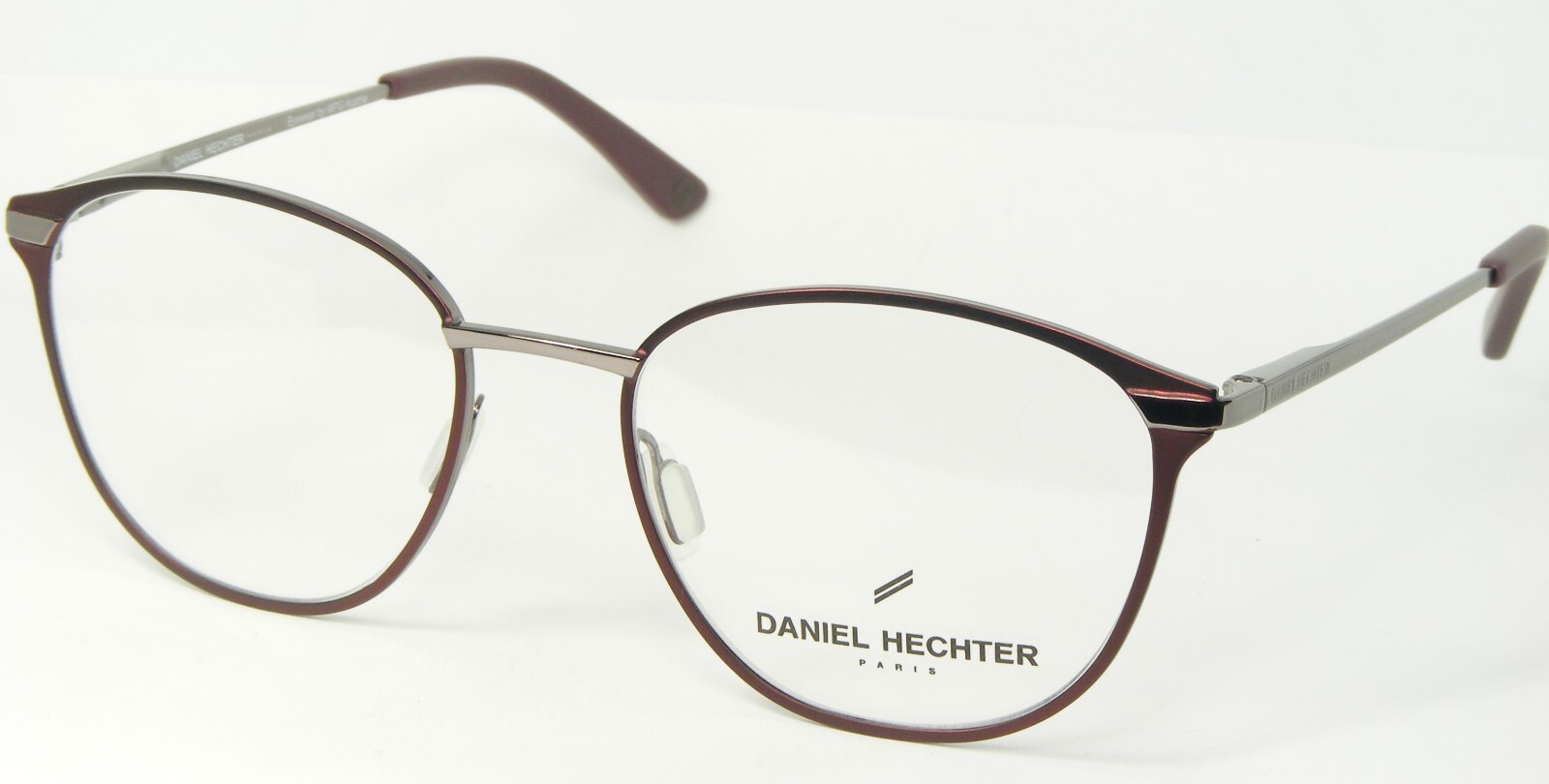 DANIEL HECHTER PARIS DHM160-4 BURGUNDY /DARK SILVER EYEGLASSES FRAME 50-... - $97.17