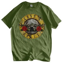 Hot sale men  t shirt summer cotton tshirt s N Roses Bullet Logo Black Men&#39;S Gra - £67.31 GBP