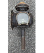 Antique Carriage Lamp Lantern Metal  Buggy Auto As Is Broken Glass - £63.88 GBP