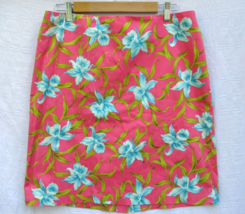 Jones New York Signature Straight Floral Skirt Cotton Stretch Womens Siz... - $17.10
