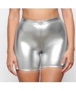 Skims Metallic Silver Shorts Swim Bottom Nickel Womens Size Medium Made ... - $752.38 MXN