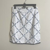 American Eagle Outfitters Womens A Line Skirt White Blue Floral Midi Size 6 - $11.88