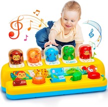 Interactive Pop Up Animal Toys With Music &amp; Light, Montessori, 2 Gift For Infant - $39.99