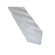 Men's Stacy Adams Tie and Hankie Set Fancy Woven Silky Satin #SAT91 White image 3