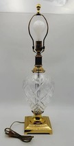 Waterford Crystal and Brass Table Lamp Rare Find Discontinued VTG No Shade - £248.67 GBP