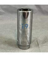 MATCO Tools BD19M6A 3/8&quot; Drive Metric 19mm Deep 6 Point Chrome Socket USA - $33.60 CAD