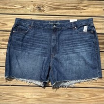 Slouchy Straight High Rise Cut Off Denim Shorts Old Navy Size 26 NWT New - £14.98 GBP