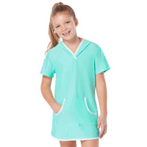 Free Country Girls Hooded Kangaroo Swim Cover Up, X-Small, Spearmint - £17.40 GBP