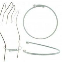 Sterling Silver  52 mm Flexible Bangle Bracelet  Flat Wire Coil Design - £39.56 GBP