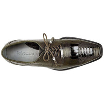 Belvedere Mens Shoes Batta Olive Genuine Ostrich Lace Up 14006 image 4