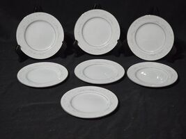 Vintage TOWNE 6.25&quot; Dessert Plate LOVELACE Gray Scrolls Platinum Trim - ... - $42.36 CAD