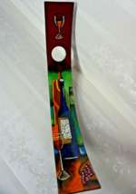 MINH Hand-Painted Lacquered Wine Bottle Holder Mother of Pearl Inlays Retro - £22.89 GBP