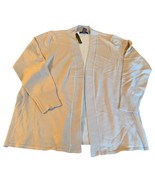 Grace Beige Open Front Cardigan Sweater Size Large Rayon Nylon Womens - $15.98