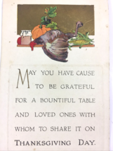 Thanksgiving Day Wish For You. Wishing You a Bountiful Table Antique Pos... - $6.16