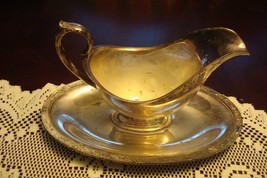 Rogers &amp; Bros Silverplate Gravy Sauce Boat Dish Bowl # 2313 Primrose pat... - $851.37 MXN