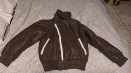 Vetement Sport Olympic France Winter Jacket Size 10 Retro Vintage Brown ... - $81.17