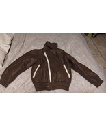 Vetement Sport Olympic France Winter Jacket Size 10 Retro Vintage Brown ... - £63.93 GBP