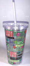 Christmas Sayings 16 oz.Tumbler Drink Cup W Lid &amp; Straw-Brand New-SHIP N 24 HRS - £9.19 GBP