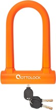 Ottolock Sidekick Compact U-Lock | Lightweight Silicone-Coated Bike Lock, Orange - £40.75 GBP