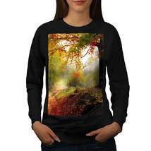 Forest Tree Autumn Nature Jumper Late Fall Women Sweatshirt - $18.99