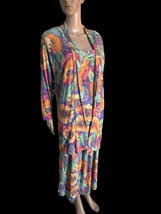 NWOT VINTAGE 70s WOMEN’S MAGIC SPORTSWEAR FLORAL CARDIGAN &amp; TANK TOP &amp; S... - $19.90